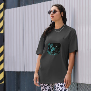 Bossly Cyan Lion Oversized Tee | Embrace Versatility