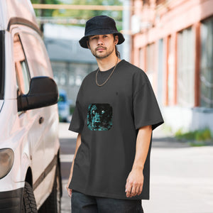 Bossly Cyan Lion Oversized Tee | Embrace Versatility