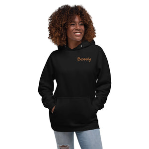 Bossly Black Hoodie - Unisex, 100% Cotton, Cozy