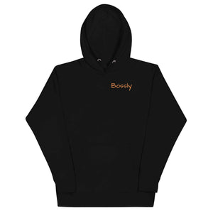 Bossly Black Hoodie - Unisex, 100% Cotton, Cozy