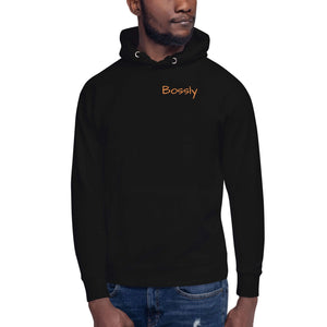 Bossly Black Hoodie - Unisex, 100% Cotton, Cozy