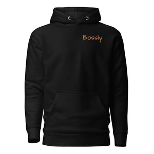 Bossly Black Hoodie - Unisex, 100% Cotton, Cozy